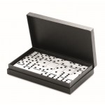 Conjunto de dominó em caixa de tampa dura cor preto