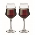 Dois copos de vinho personalizados cor transparente primeira vista