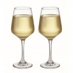 Dois copos de vinho personalizados cor transparente segunda vista