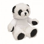 Panda de peluche com camisola cor branco