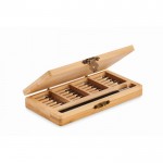 Set de 24 chaves de fendas em caixa de bambu cor madeira