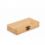 Set de 24 chaves de fendas em caixa de bambu cor madeira primeira vista