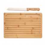 Set de tábua com faca para cortar pão cor madeira segunda vista