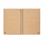 Caderno de argolas com capa de bambu cor madeira segunda vista