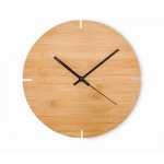 Relógio de parede em bambu cor madeira