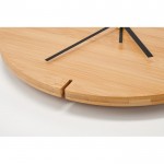 Relógio de parede em bambu cor madeira terceira vista