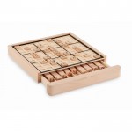 Jogo sudoku em madeira cor madeira