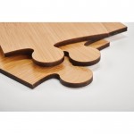 Set de bases para copos 4 peças de puzzle cor madeira vista de detalhe 4