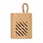 Altifalante bluetooth 5.0 compacto de bambu cor madeira terceira vista
