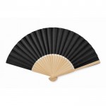Leque de bambu com papel colorido cor preto