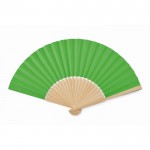 Leque de bambu com papel colorido cor verde-lima