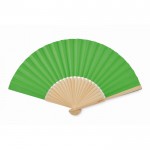 Leque de bambu com papel colorido cor verde-lima vista principal