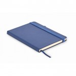 Caderno com capa e papel reciclados cor azul