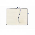 Caderno com capa e papel reciclados cor azul terceira vista