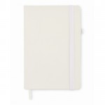Caderno com capa e papel reciclados cor branco primeira vista