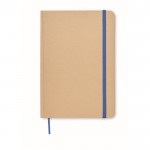Caderno de cartão reciclado promocional cor azul terceira vista