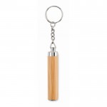 Porta-chaves de bambu com lanterna cor madeira primeira vista