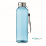 Garrafa de Tritan Renew™ transparente antifugas tampa com pega 500ml cor azul