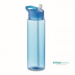 Garrafa de Tritan Renew™ antifugas com palhinha para desporto 650ml cor azul