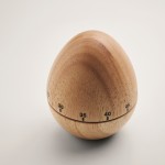 Original temporizador de cozinha de madeira em forma de ovo cor madeira vista fotografia segunda vista