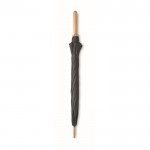 Guarda-chuva de pongee rPET manual antivento estrutura de bambu Ø104 cor preto segunda vista