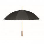 Guarda-chuva de pongee rPET manual antivento estrutura de bambu Ø104 cor preto terceira vista