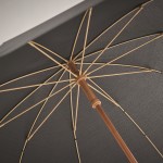 Guarda-chuva de pongee rPET manual antivento estrutura de bambu Ø104 cor preto vista fotografia quinta vista