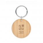 Simples porta-chaves barato de bambu redondo vista principal
