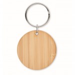 Simples porta-chaves barato de bambu redondo cor madeira segunda vista