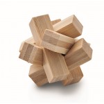 Quebra-cabeças económico de bambu em forma de estrela cor madeira