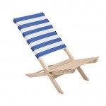 Cadeira de praia, de madeira, dobrável, de assento baixo, máximo 95 kg vista principal