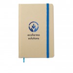 Caderno de bolso de material reciclado cor azul impresso