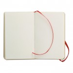 Caderno de bolso de material reciclado cor vermelho segunda vista