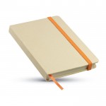 Caderno de bolso de material reciclado cor cor-de-laranja segunda vista