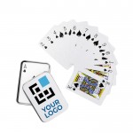 Baralho de cartas em caixa de metal personalizada vista principal