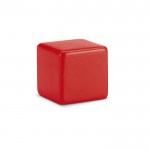 Cubo anti-stress personalizado com logotipo cor vermelho segunda vista