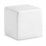 Cubo anti-stress personalizado com logotipo cor branco