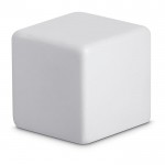 Cubo anti-stress personalizado com logotipo cor branco segunda vista