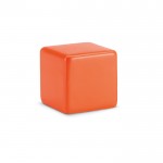 Cubo anti-stress personalizado com logotipo cor cor-de-laranja segunda vista