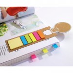 Marcador de livro com notas adesivas cor bege segunda vista