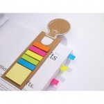 Marcador de livro com notas adesivas cor bege quarta vista
