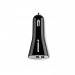 Carregador de USB para publicidade cor preto quarta vista com logotipo