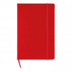 Caderno publicitário de papel quadriculado cor vermelho