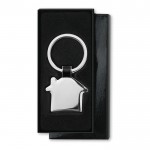 Elegante porta-chaves com casa de níquel cor preto segunda vista