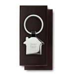 Elegante porta-chaves com casa de níquel cor preto terceira vista