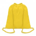 Mochila personalizada de algodão para publicidade cor amarelo