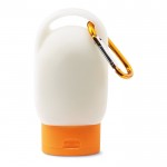 Protetor solar com frasco personalizável  - cor-de-laranja terceira vista