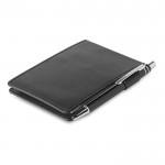 Caderno de bolso com capa e caneta cor preto quarta vista