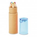 Set de 6 lápis personalizados infantis cor azul segunda vista