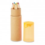 Set de 6 lápis personalizados infantis cor cor-de-laranja segunda vista